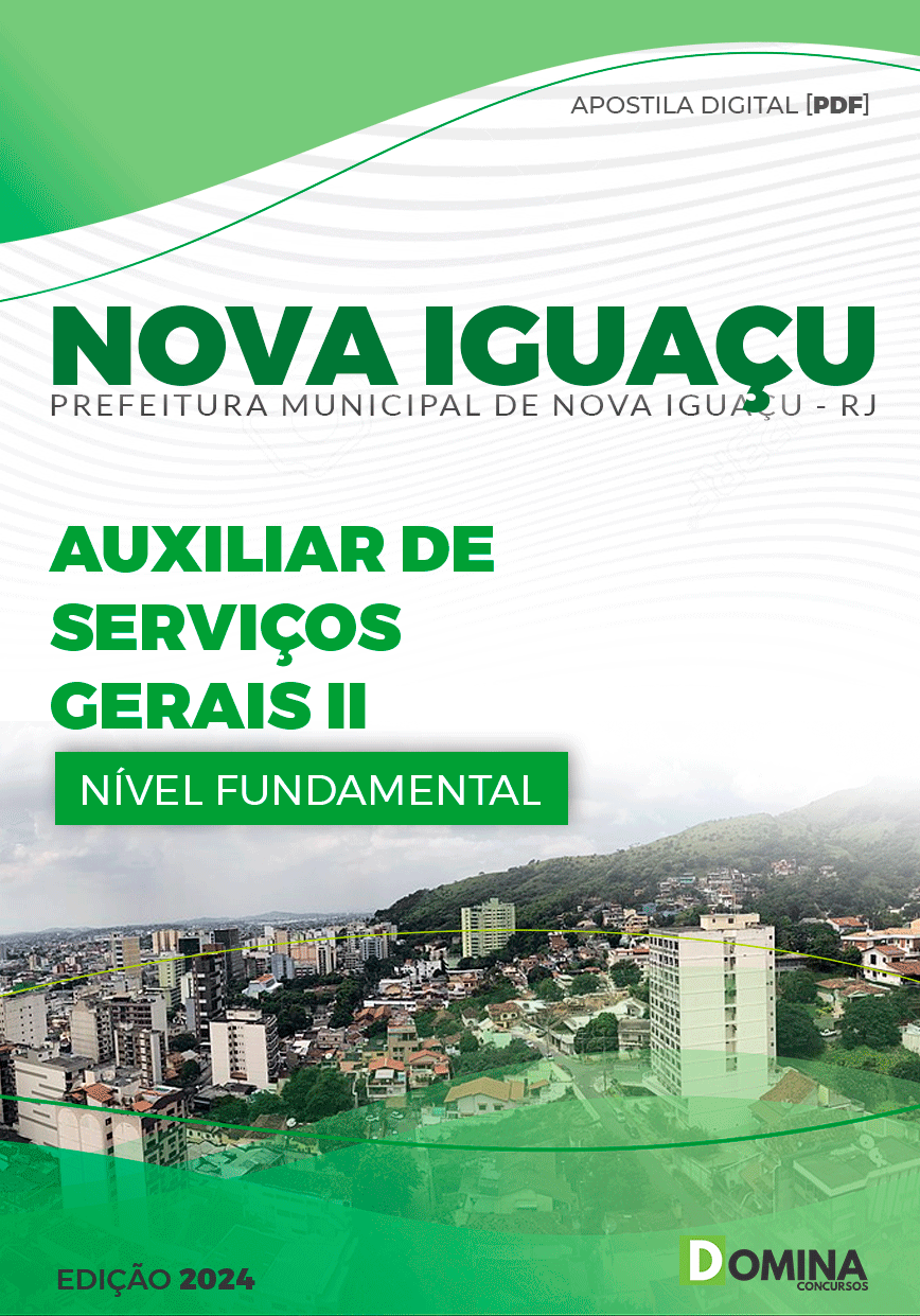 Apostila Pref Nova Iguaçu RJ 2024 Auxiliar de Serviços Gerais