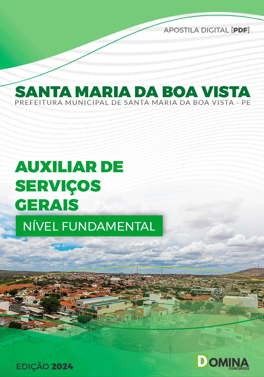 Pref Santa Maria Boa Vista PE 2024 Auxiliar de Serviços Gerais
