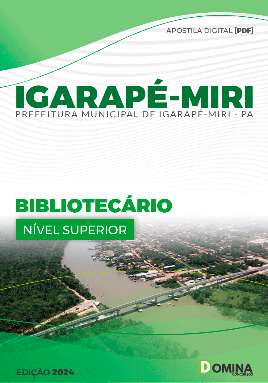 Apostila Pref Igarapé-Miri PA 2024 Bibliotecário
