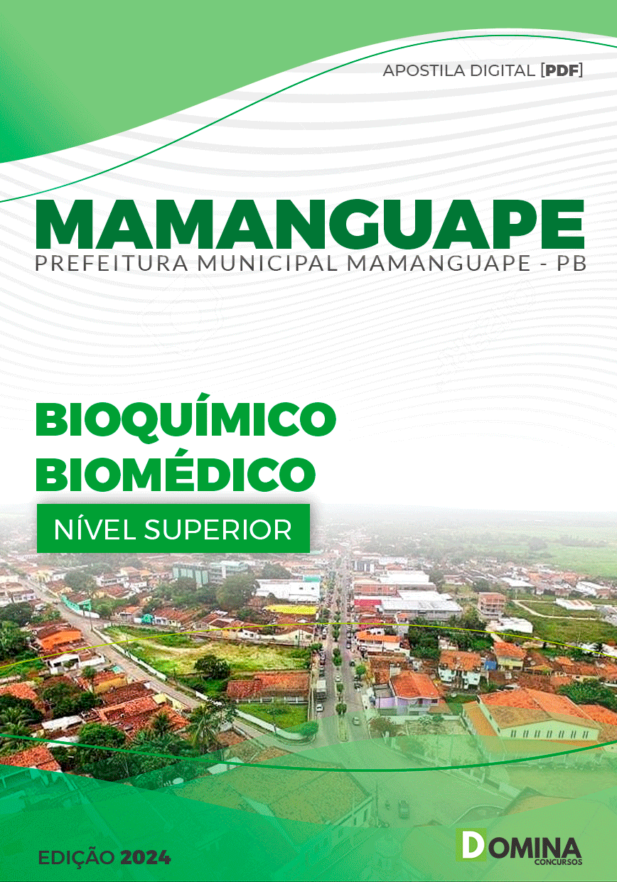 Apostila Pref Mamanguape PB 2024 Bioquímico Biomédico