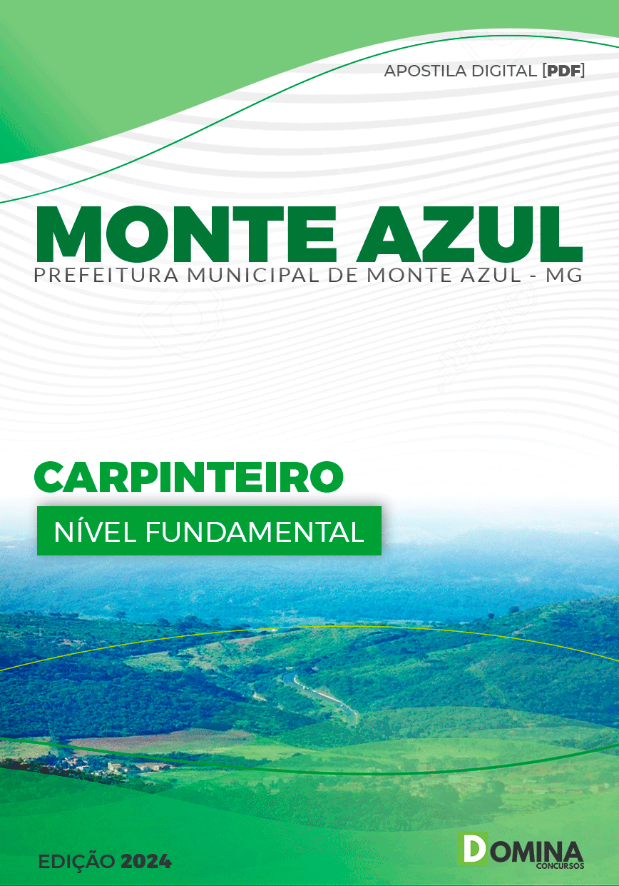 Apostila Pref Monte Azul MG 2024 Carpinteiro