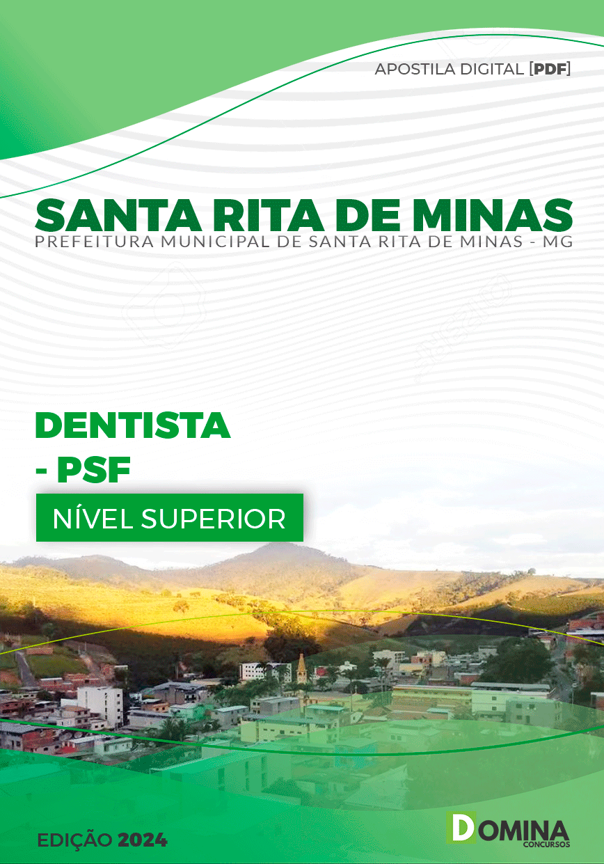 Apostila Pref Santa Rita Minas MG 2024 Dentista PSF