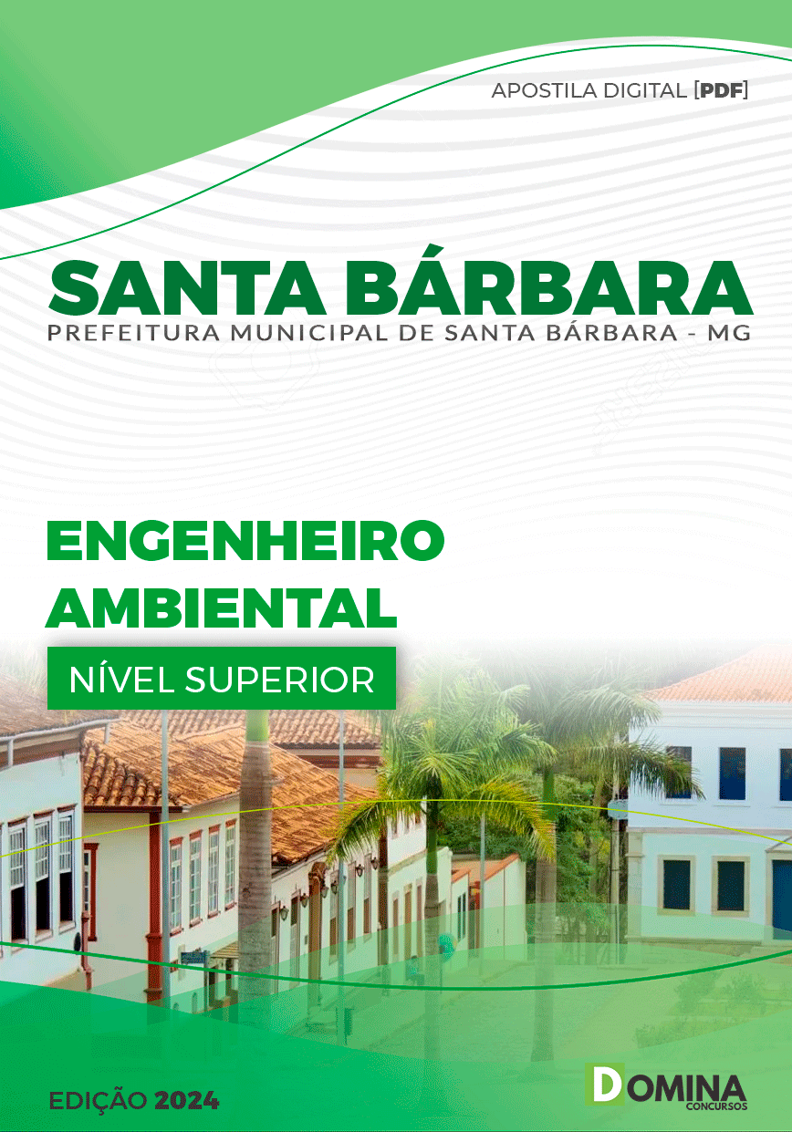 Apostila Pref Santa Bárbara MG 2024 Engenheiro Ambiental