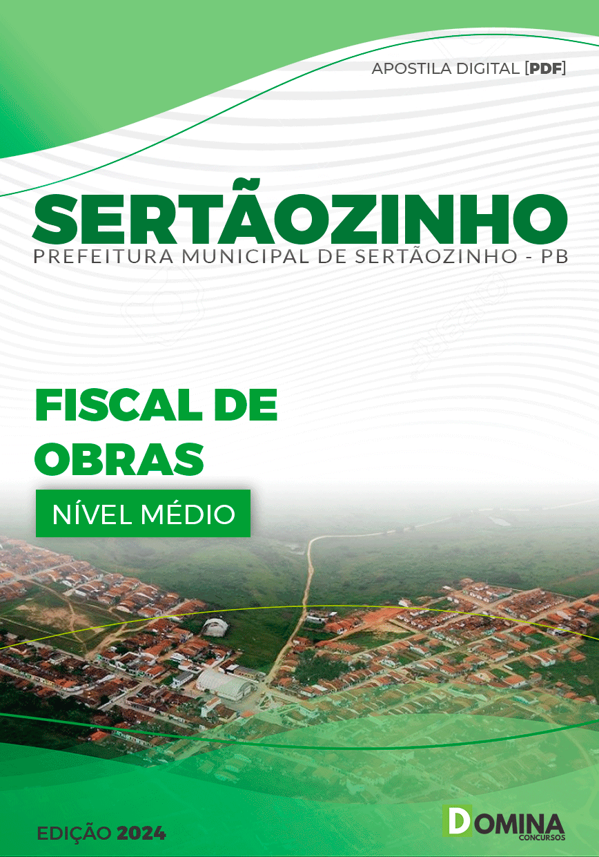 Apostila Pref Sertãozinho PB 2024 Fiscal Obras