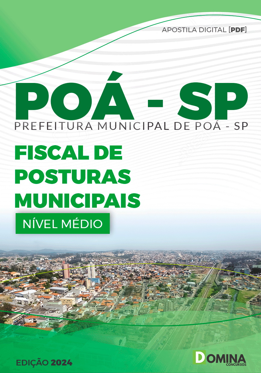 Apostila Pref Poá SP 2024 Fiscal de Posturas Municipais