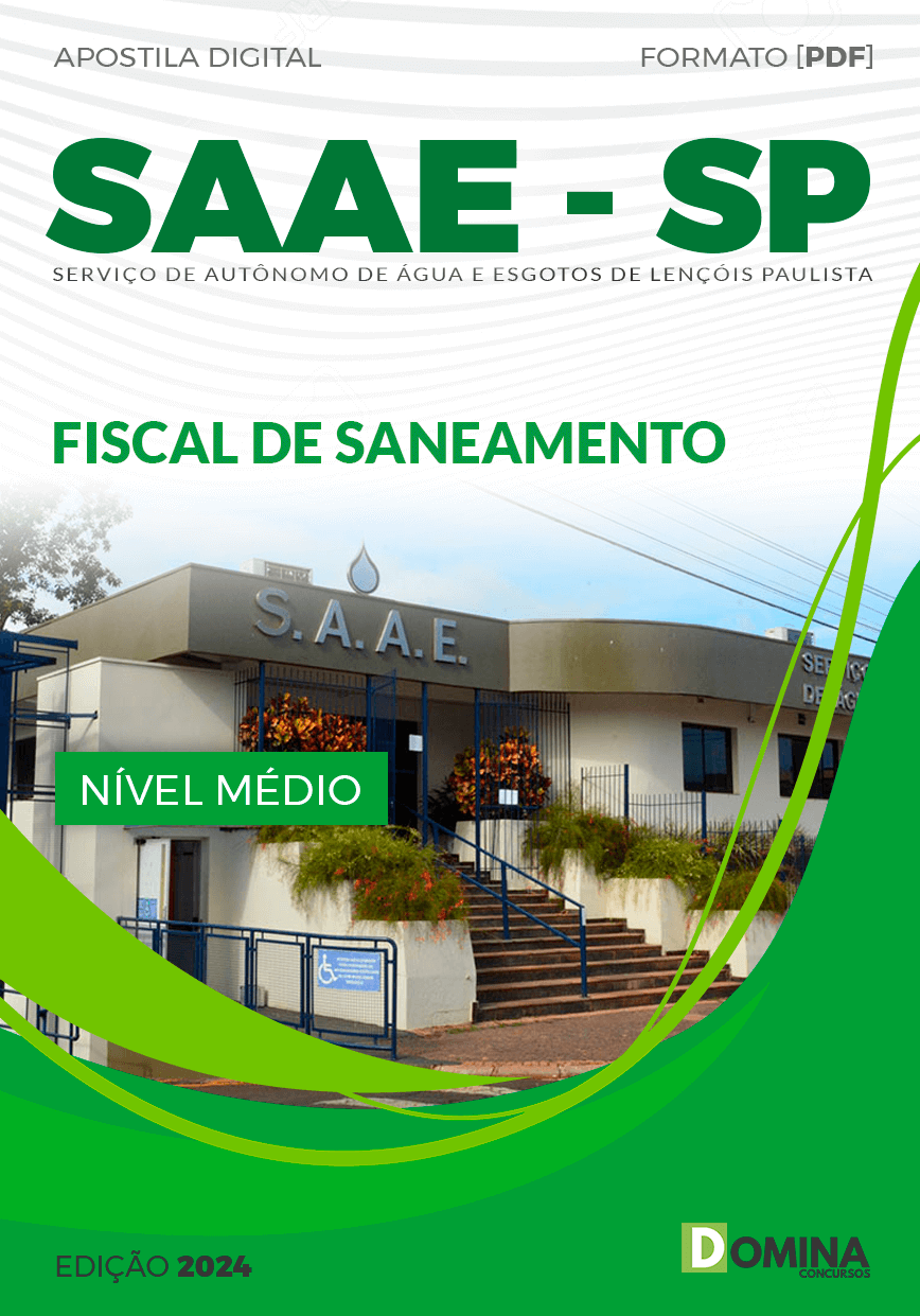 Apostila SAAE SP 2024 Fiscal Saneamento