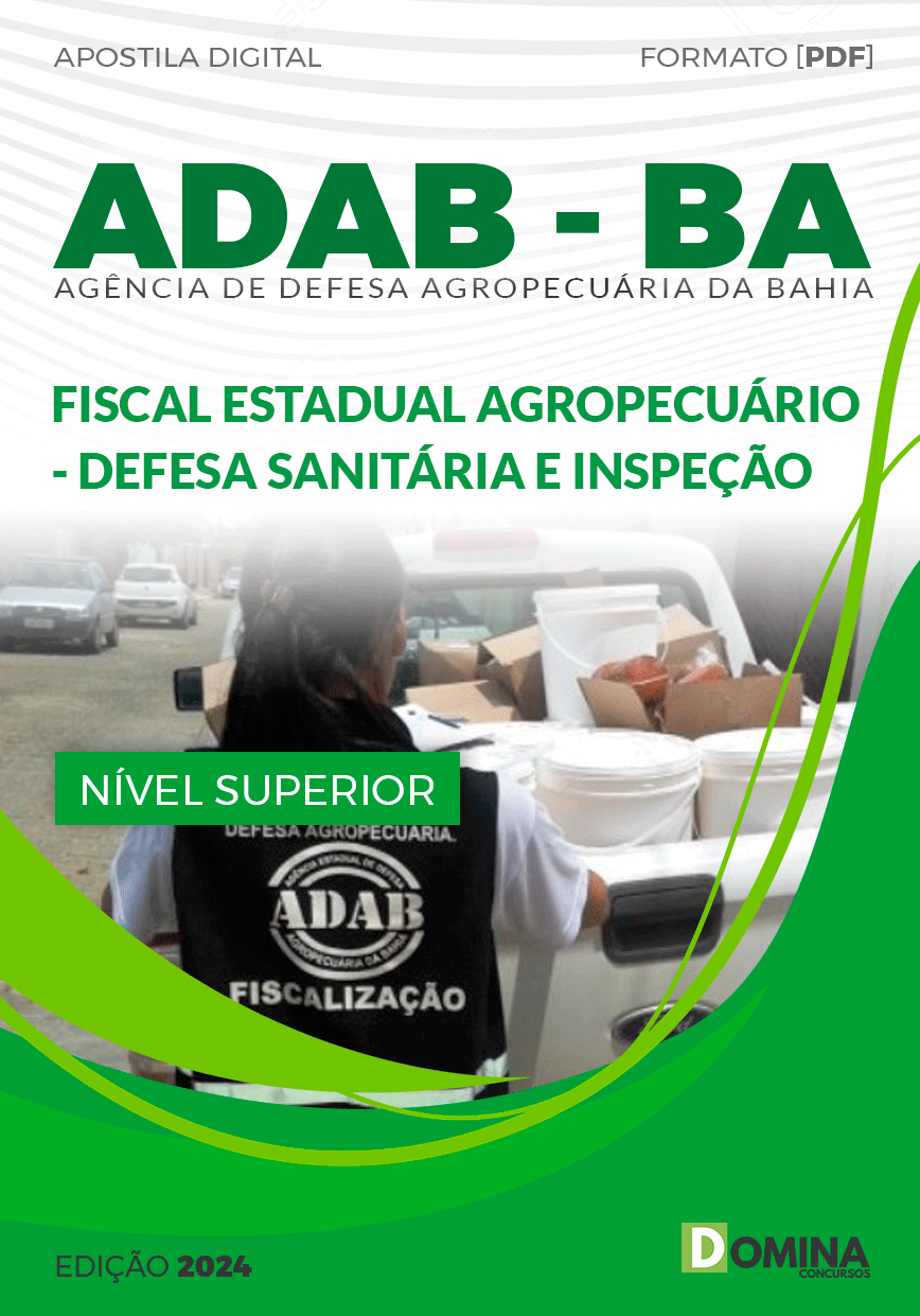 Apostila ADAB BA 2024 Fiscal Estadual Defesa Sanitária