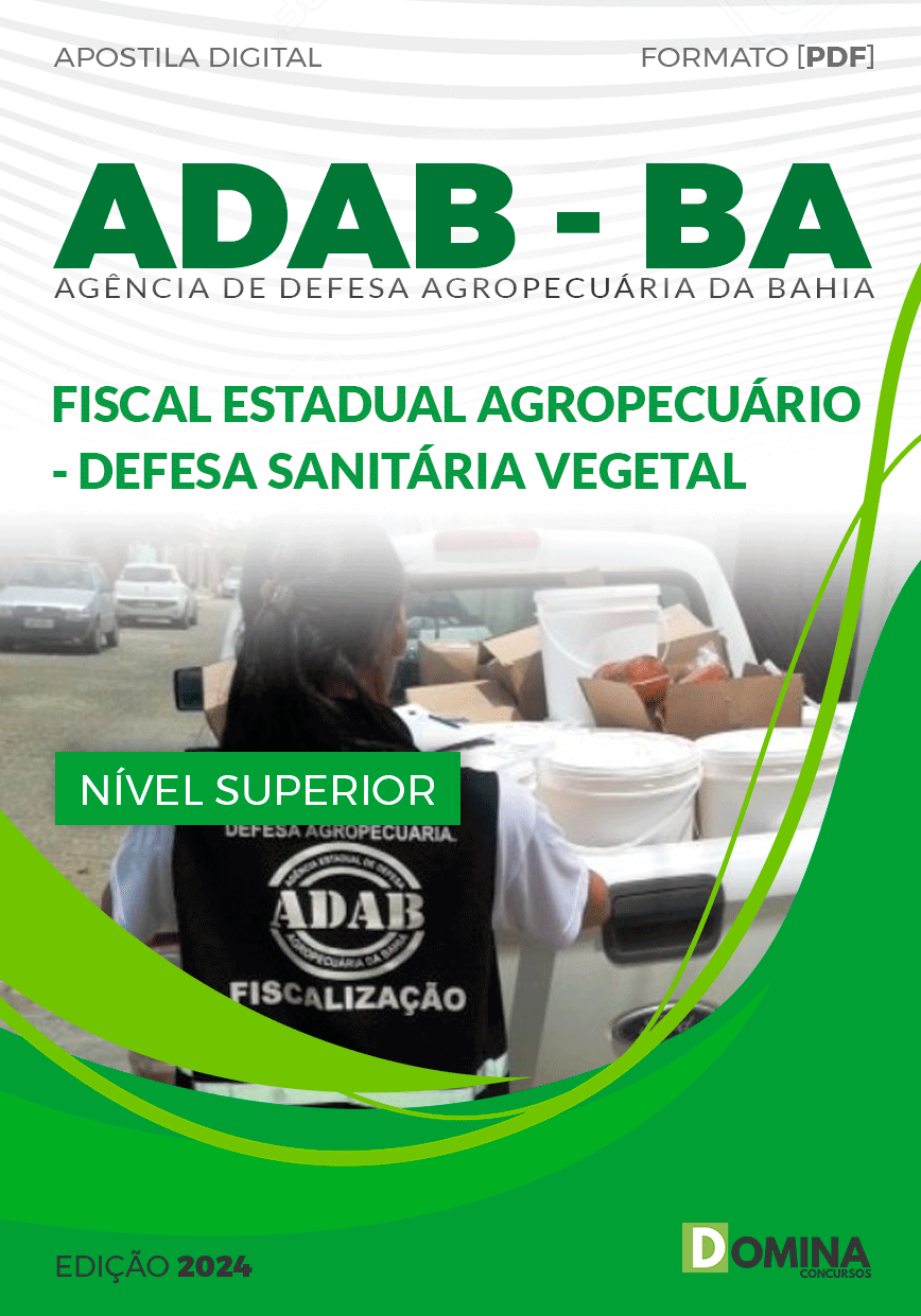 Apostila ADAB BA 2024 Fiscal Estadual Sanitária Vegetal
