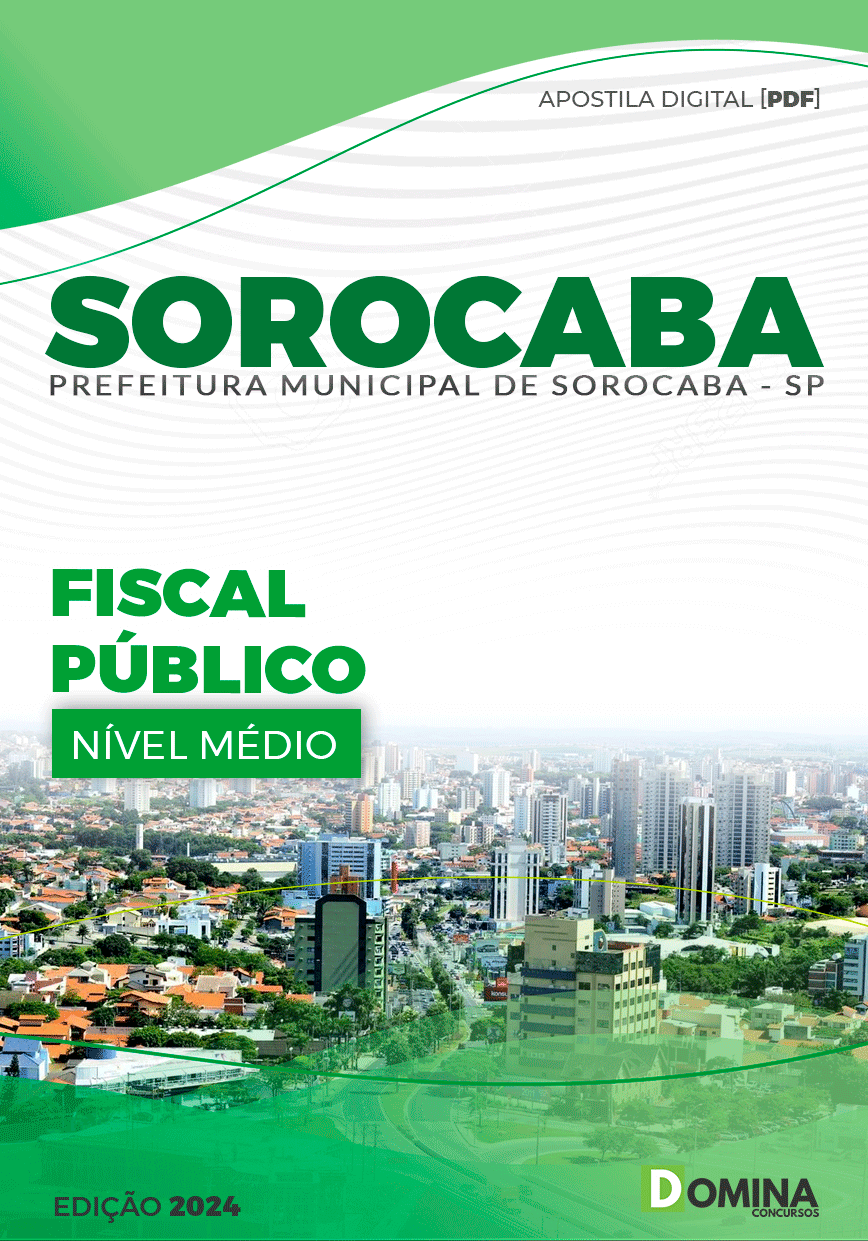 Apostila Pref Sorocaba SP 2024 Fiscal de Público
