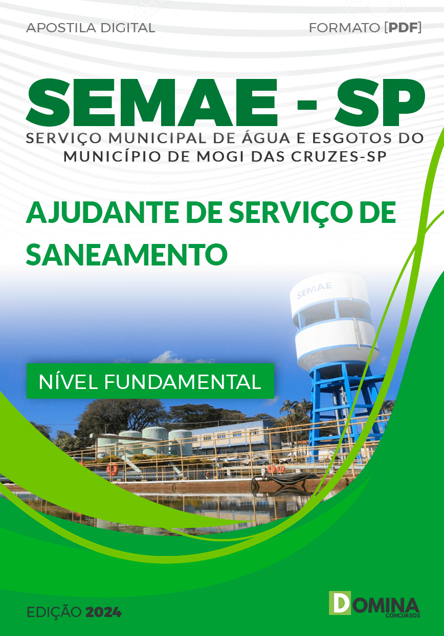 Apostila Concurso SEMAE SP 2024 Ajudante Serviço Saneamento