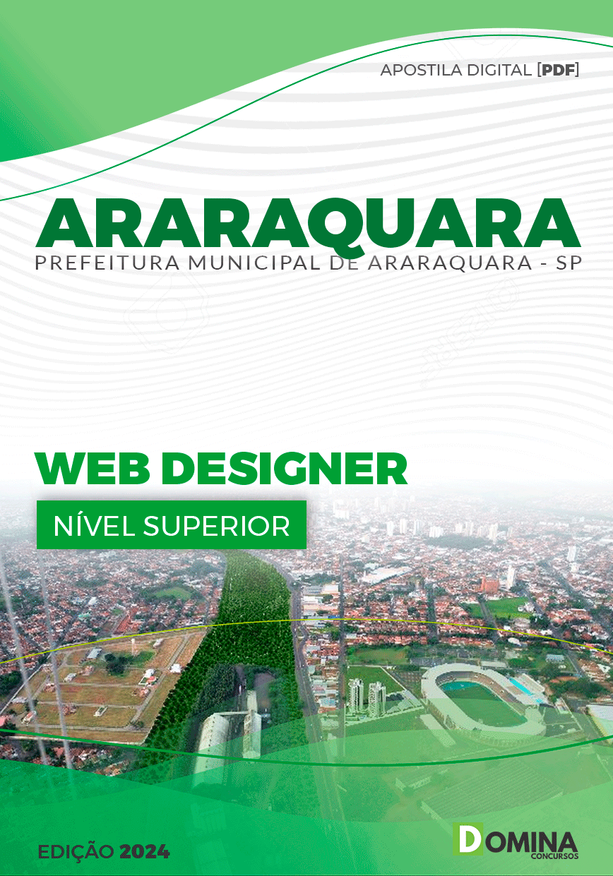 Apostila Pref Araraquara SP 2024 Web Designer