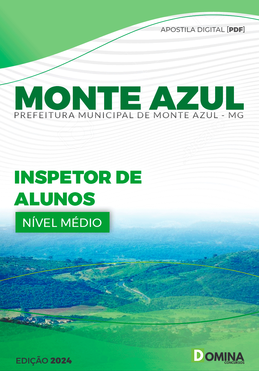 Apostila Pref Monte Azul MG 2024 Inspetor Alunos