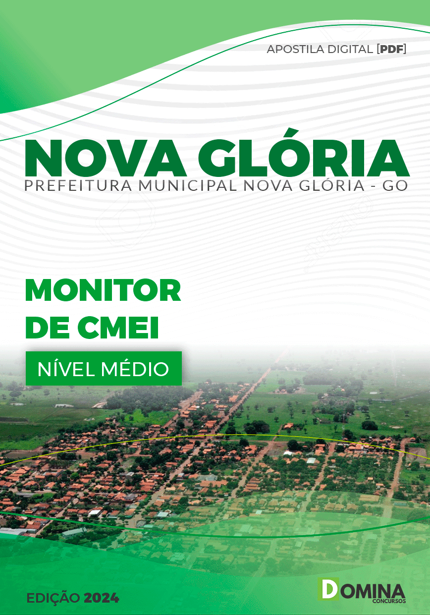 Apostila Pref Nova Glória GO 2024 Monitor de CMEI