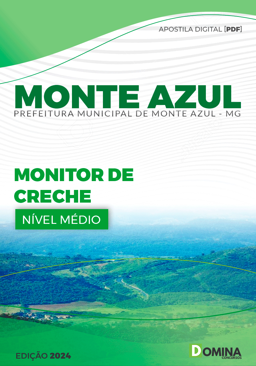 Apostila Pref Monte Azul MG 2024 Monitor Creche