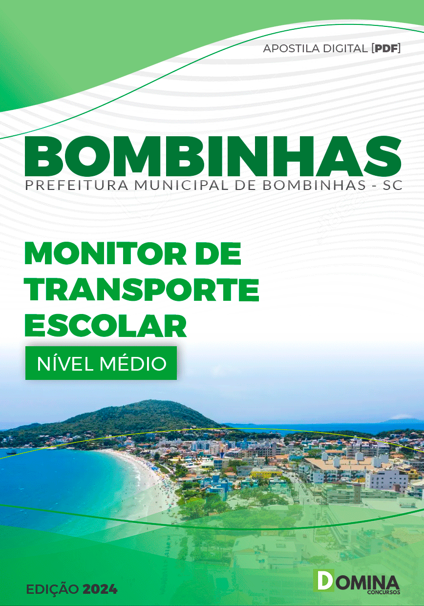 Apostila Pref Bombinhas SC 2024 Monitor Transporte Escolar