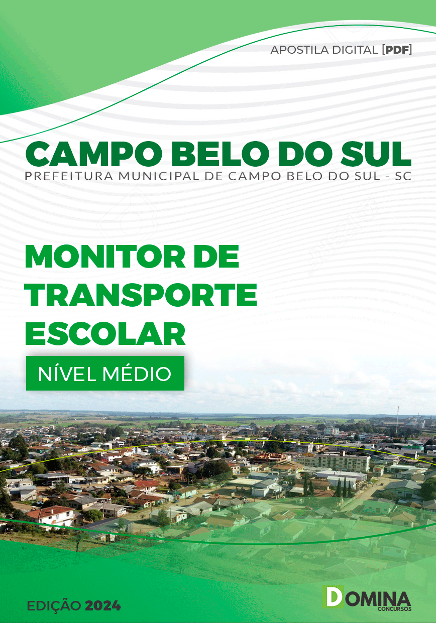 Pref Campo Belo do Sul SC 2024 Monitor de Transporte Escolar
