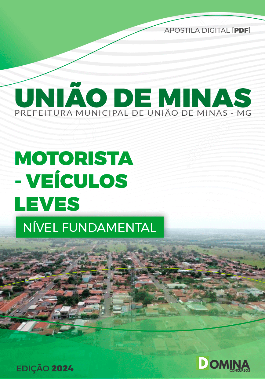 Apostila Perf União de Minas MG 2024 Motorista Veículos Leves