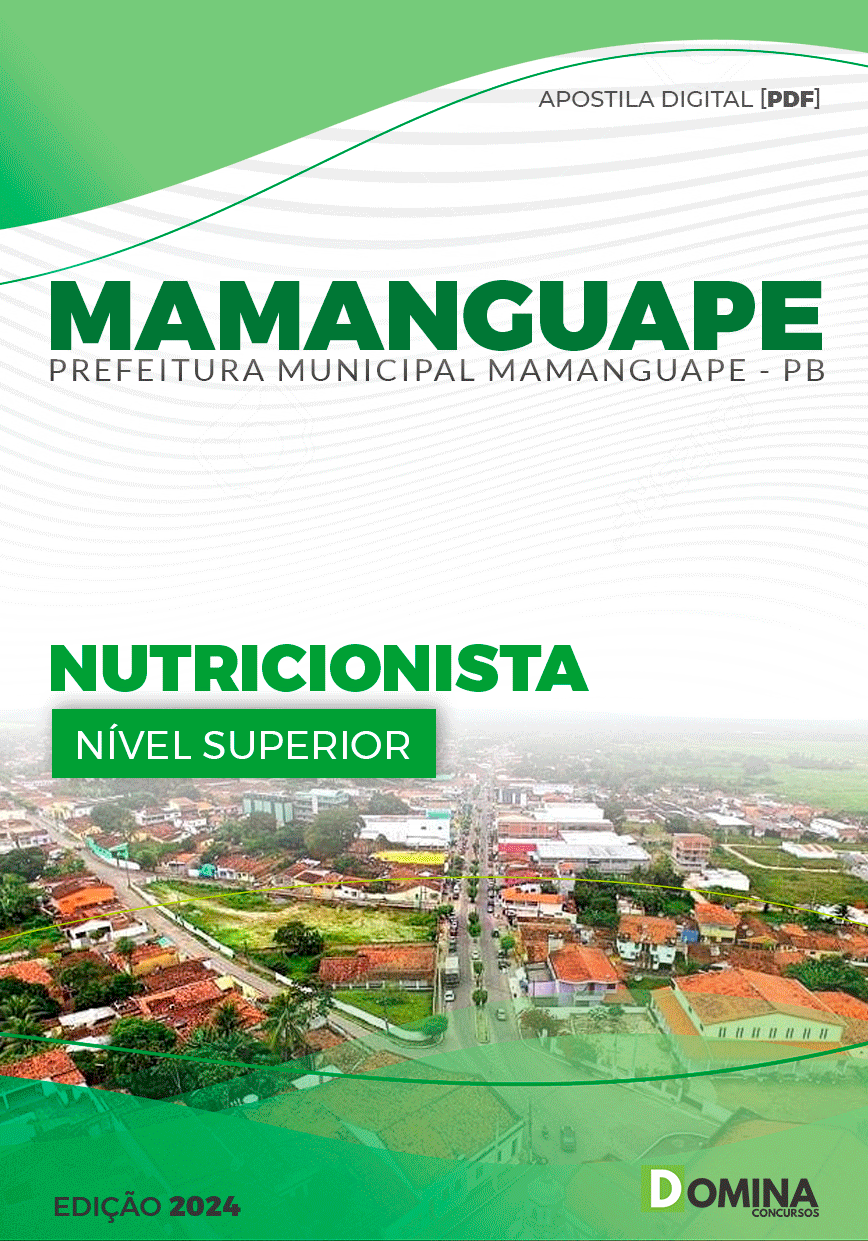 Apostila Pref Mamanguape PB 2024 Nutricionista