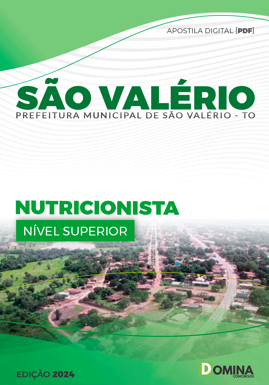 Apostila Pref São Valério 2024 Nutricionista