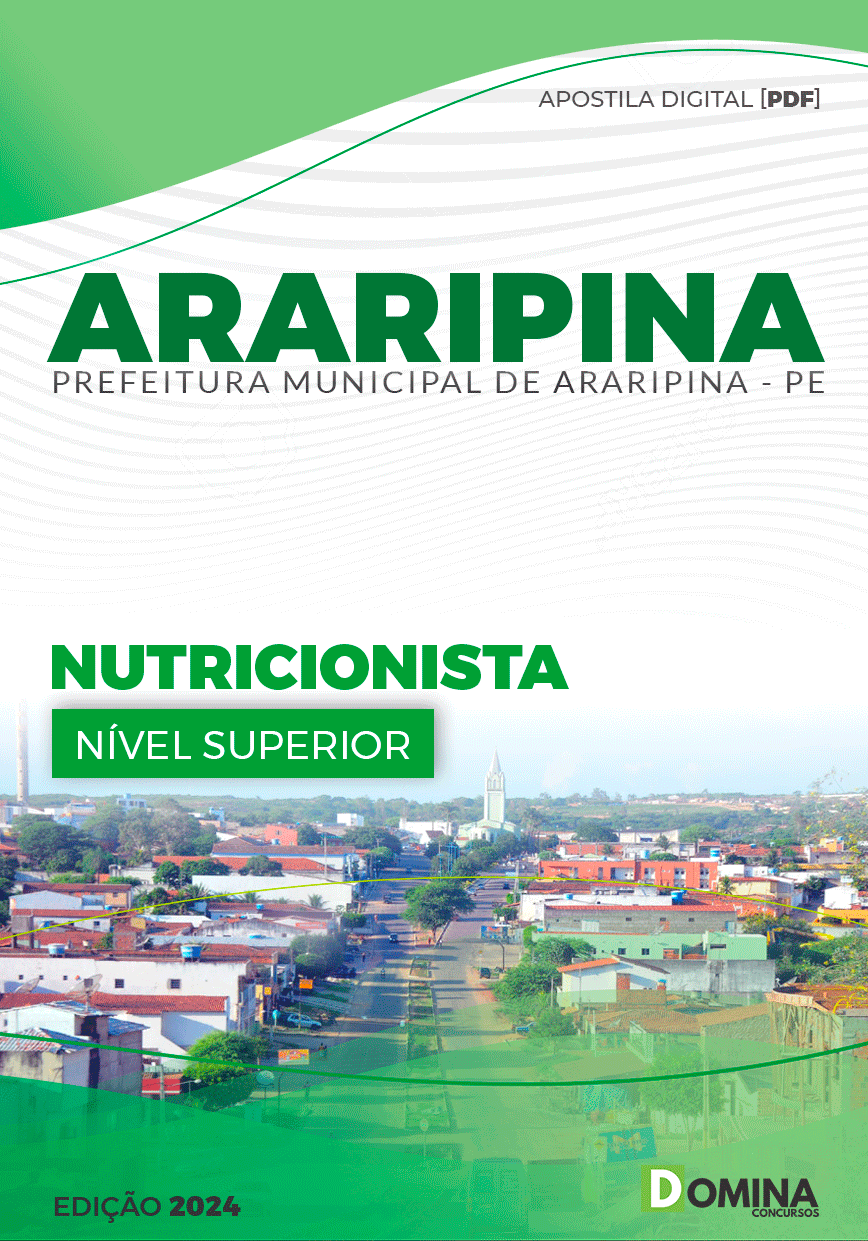 Apostila Pref Araripina PE 2024 Nutricionista