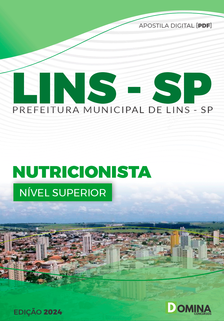 Apostila Concurso Pref Lins SP 2024 Nutricionista