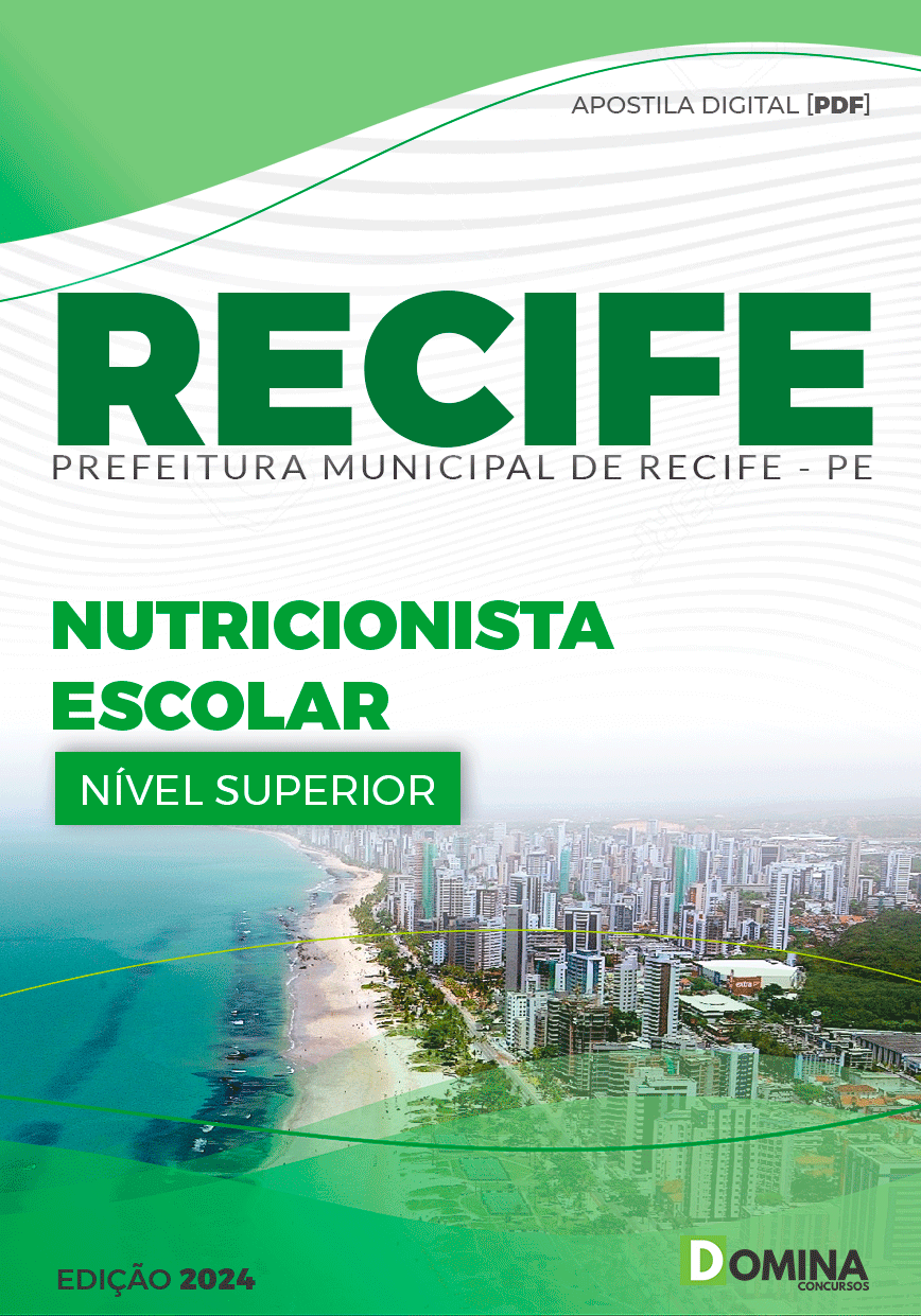 Apostila Pref Recife PE 2024 Nutricionista Escolar