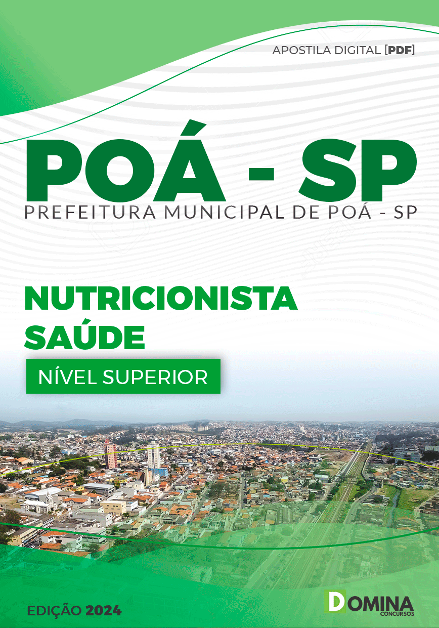 Apostila Pref Poá SP 2024 Nutricionista Saúde