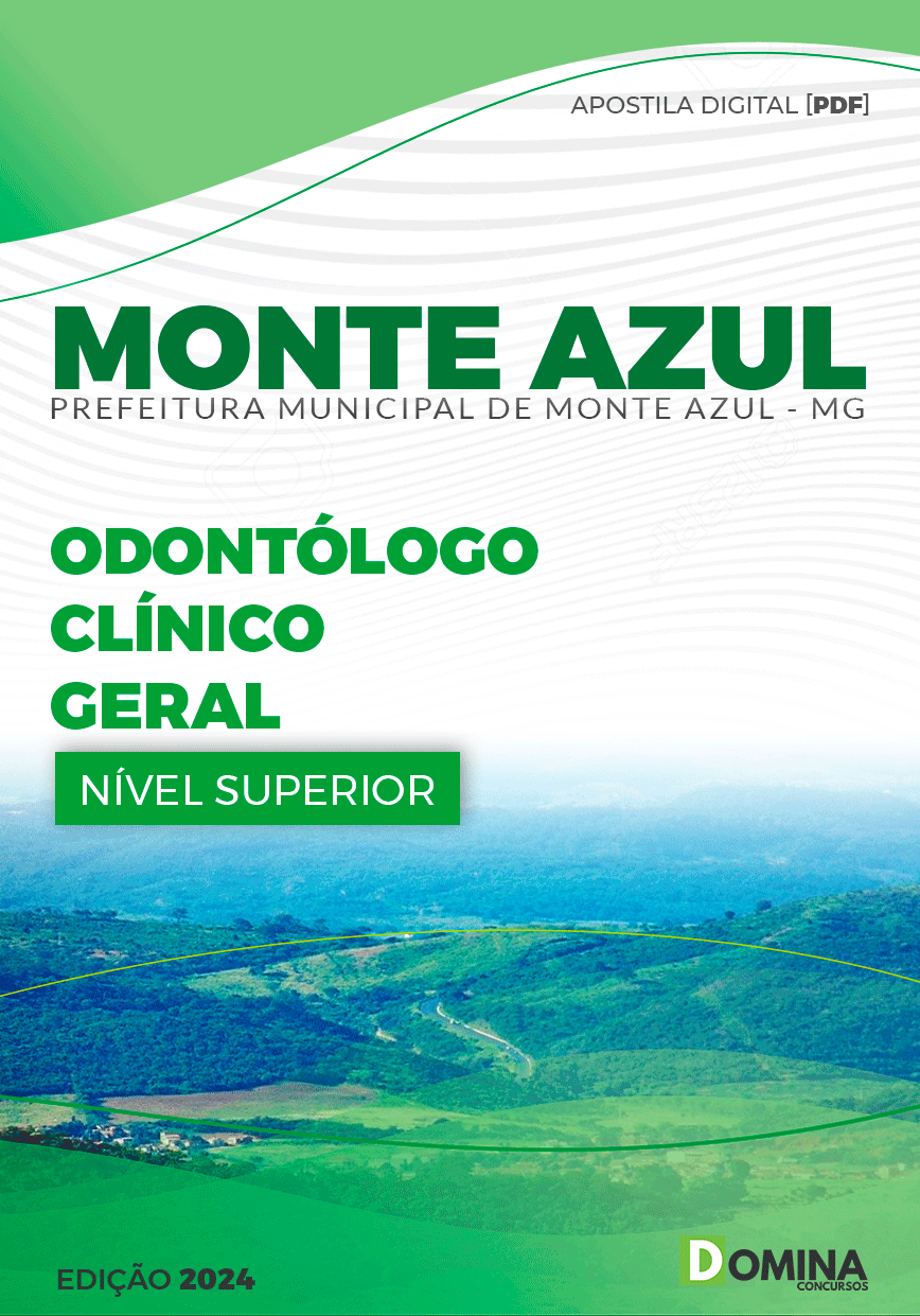 Apostila Pref Monte Azul MG 2024 Odontólogo Clínico Geral