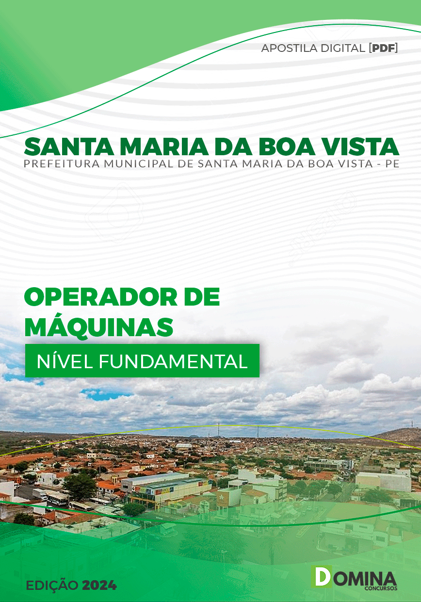 Pref Santa Maria Boa Vista PE 2024 Operador de Máquinas