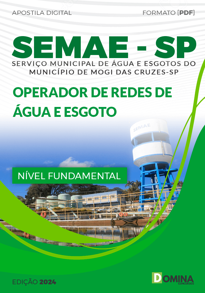 Apostila Concurso SEMAE SP 2024 Operador Redes Esgotos