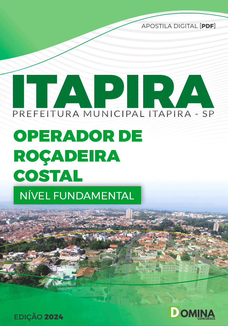 Apostila Pref Itapira SP 2024 Operador de Roçadeira Costal