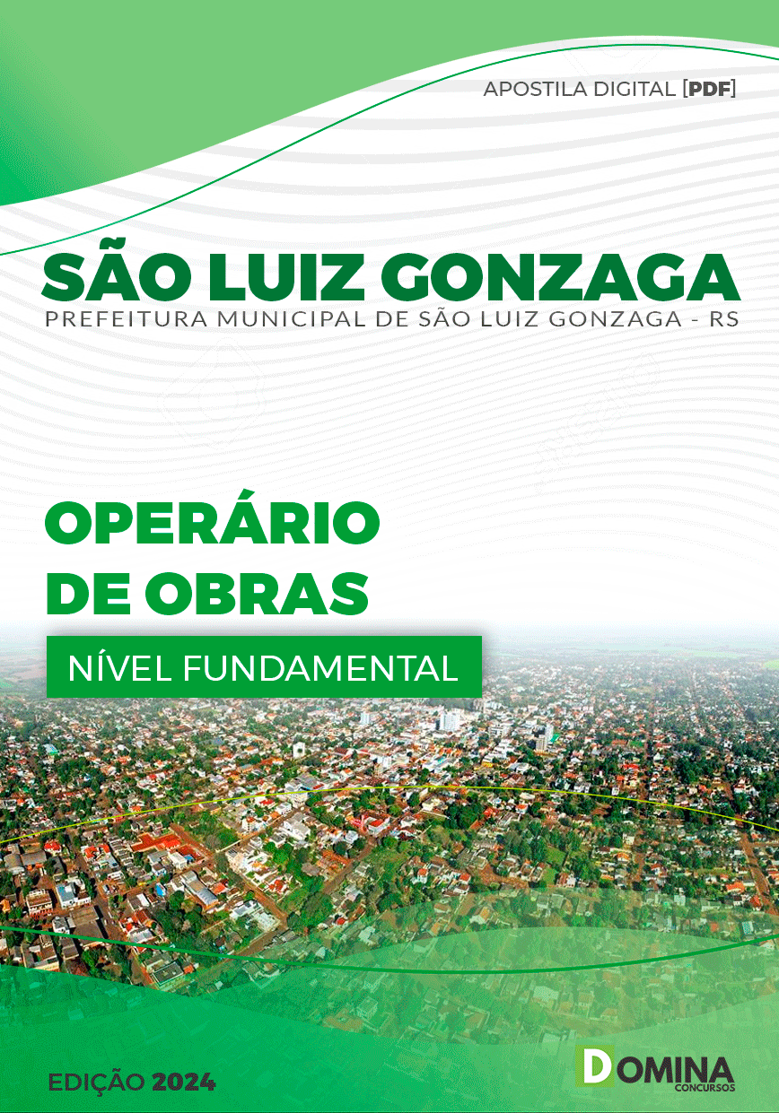Apostila Pref São Luiz Gonzaga RS 2024 Operário Obras