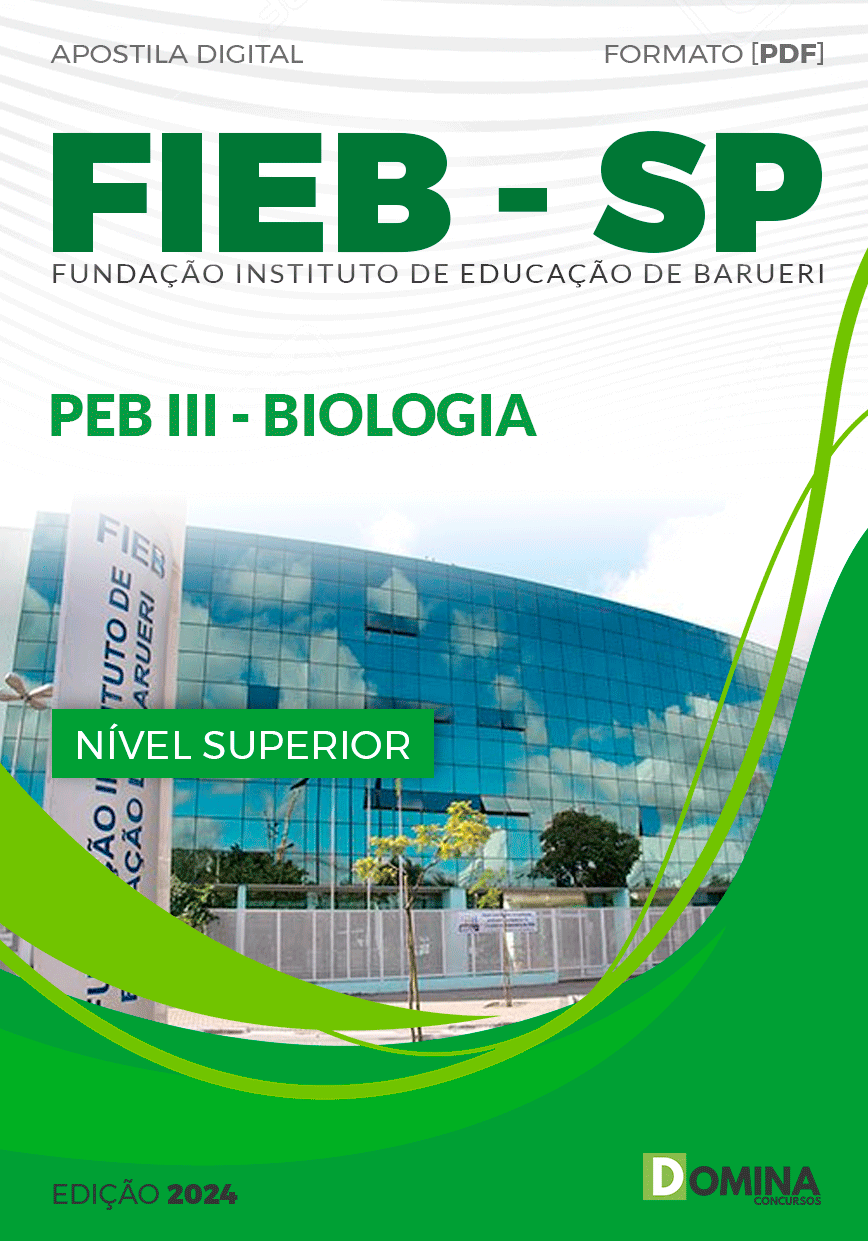 Apostila Concurso FIEB SP 2024 Professor III Biologia