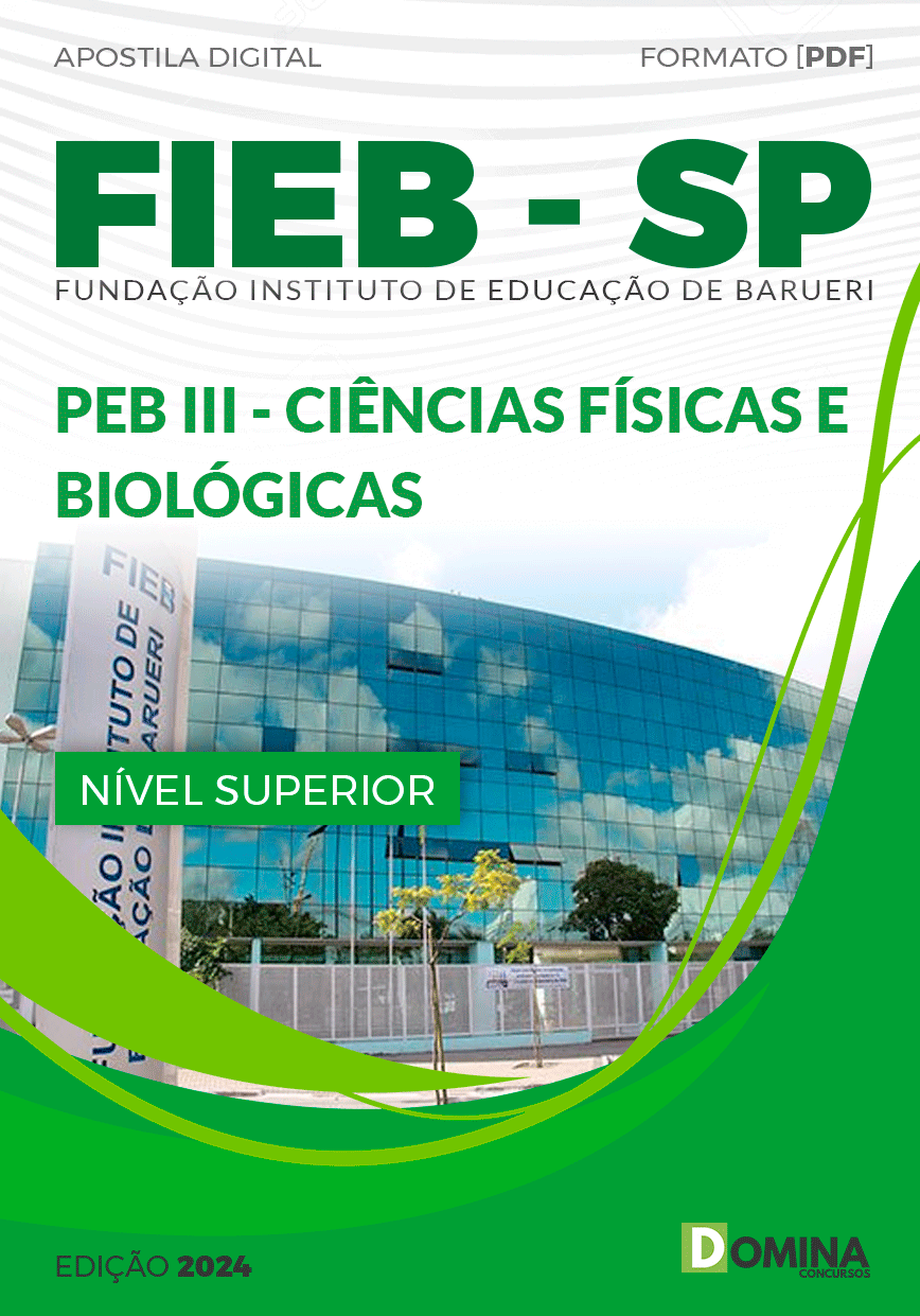 Apostila Concurso FIEB SP 2024 Professor III Ciências Físicas Biológicas