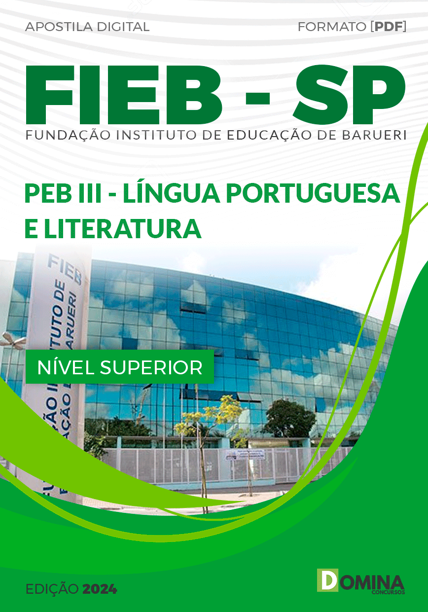 Apostila FIEB SP 2024 Professor III Língua Portuguesa Literatura