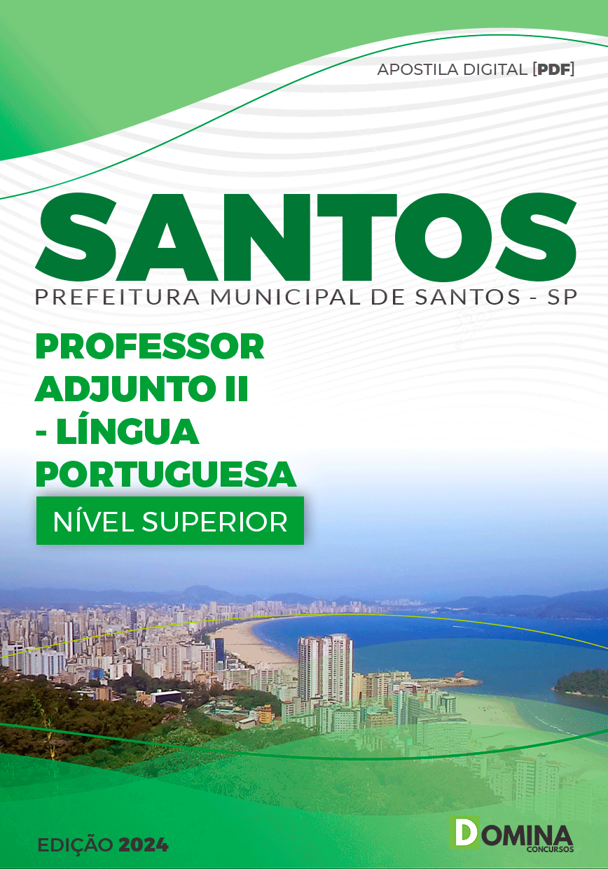 Apostila Pref Santos SP 2024 Professor Adjunto II Língua Portuguesa