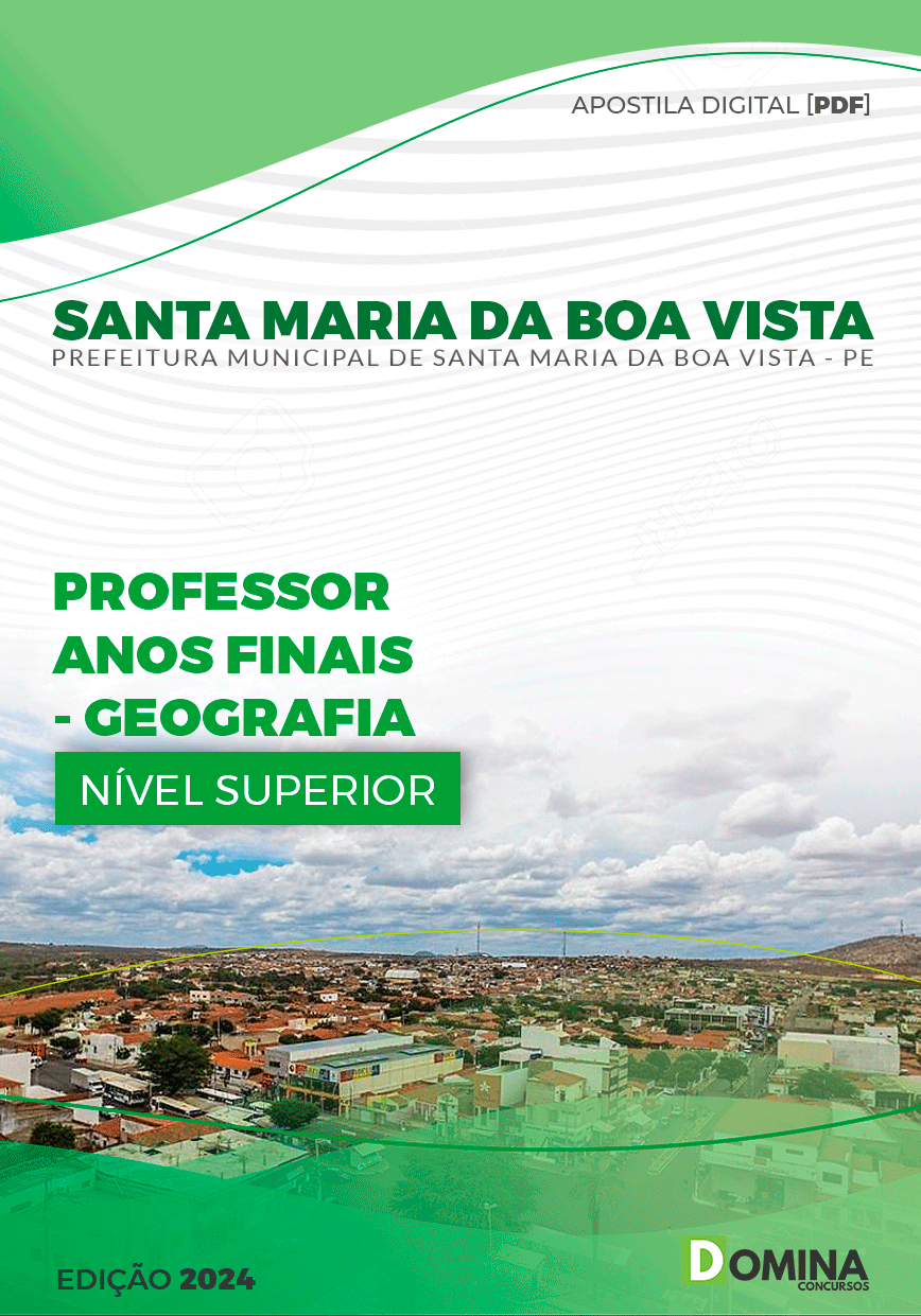 Pref Santa Maria Boa Vista PE 2024 Professor de Geografia