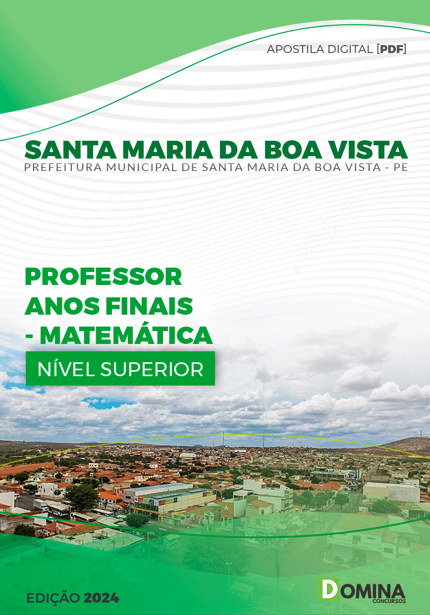 Pref Santa Maria Boa Vista PE 2024 Professor de Matemática