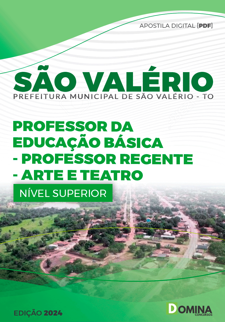 Apostila Pref São Valério 2024 Professor Arte Teatro