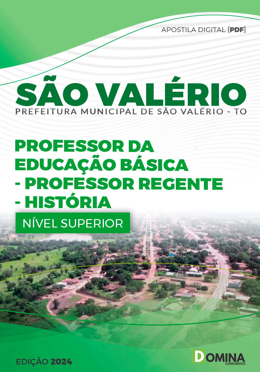 Apostila Pref São Valério 2024 Professor História