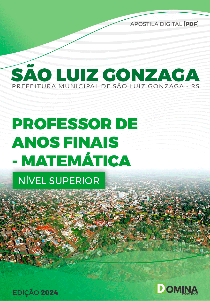 Apostila Pref São Luiz Gonzaga RS 2024 Professor Anos Finais Matemática