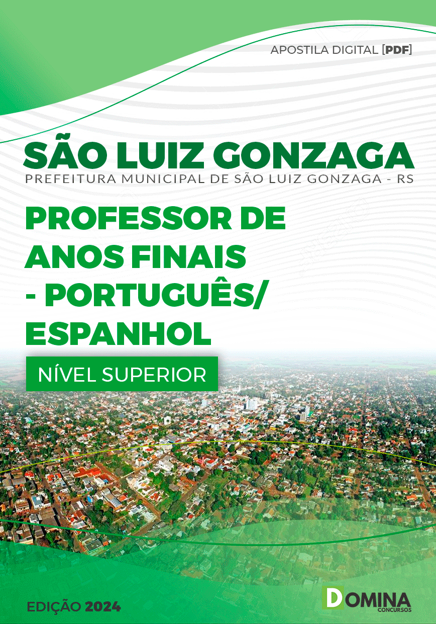 Apostila Pref São Luiz Gonzaga RS 2024 Professor Português Espanhol