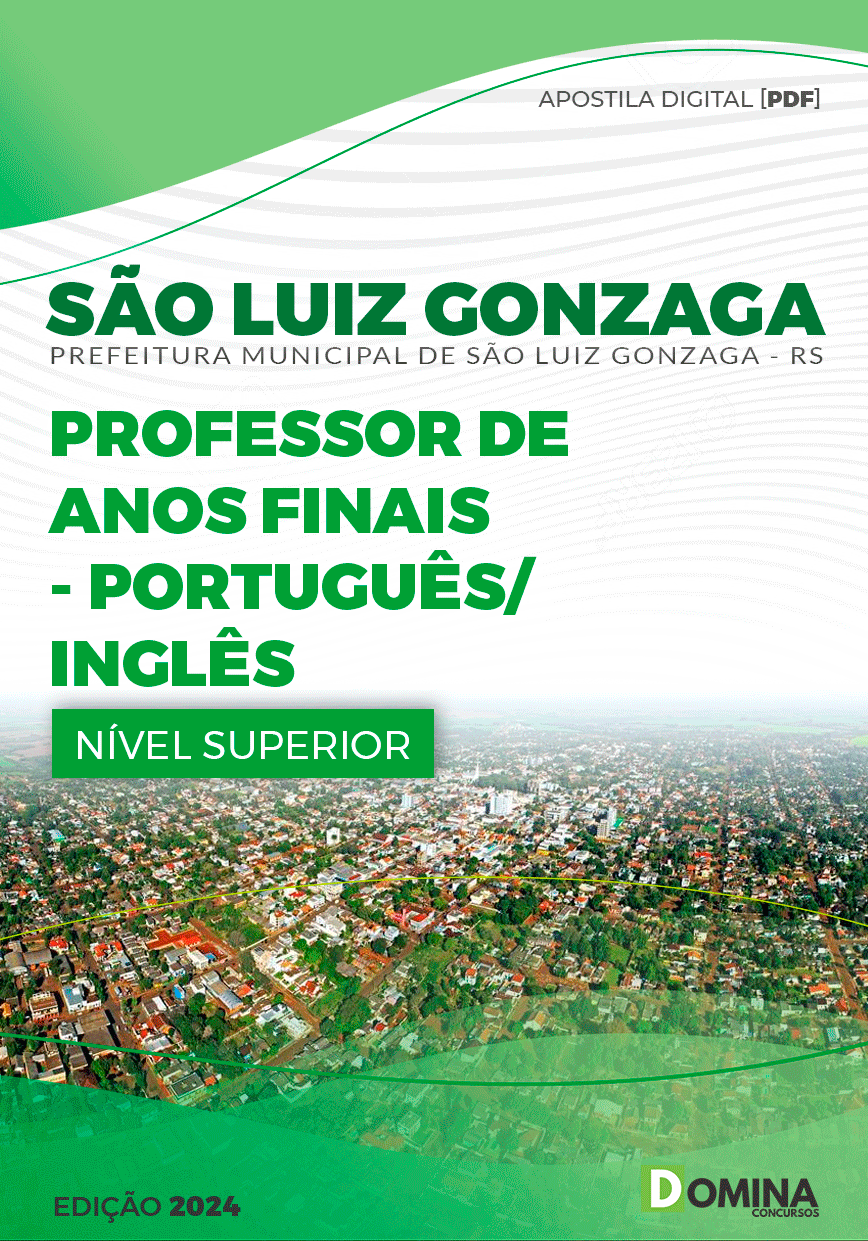 Apostila Pref São Luiz Gonzaga RS 2024 Professor Português Inglês