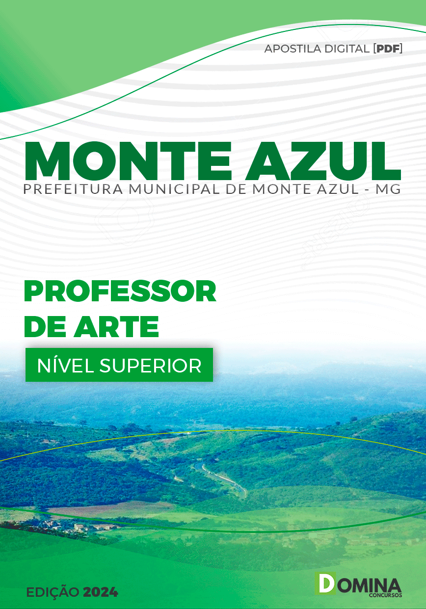 Apostila Pref Monte Azul MG 2024 Professor Arte