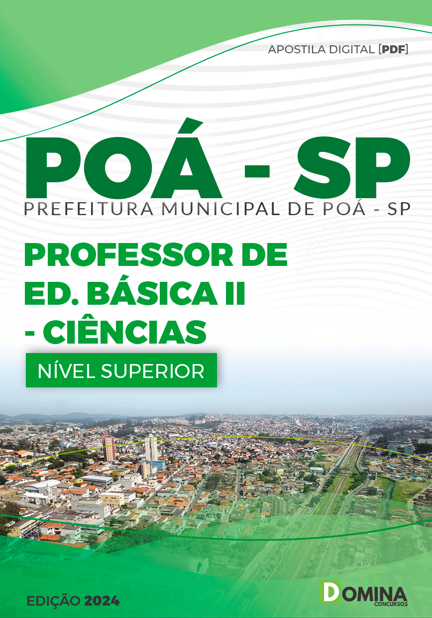 Apostila Pref Poá SP 2024 Professor de Ciências