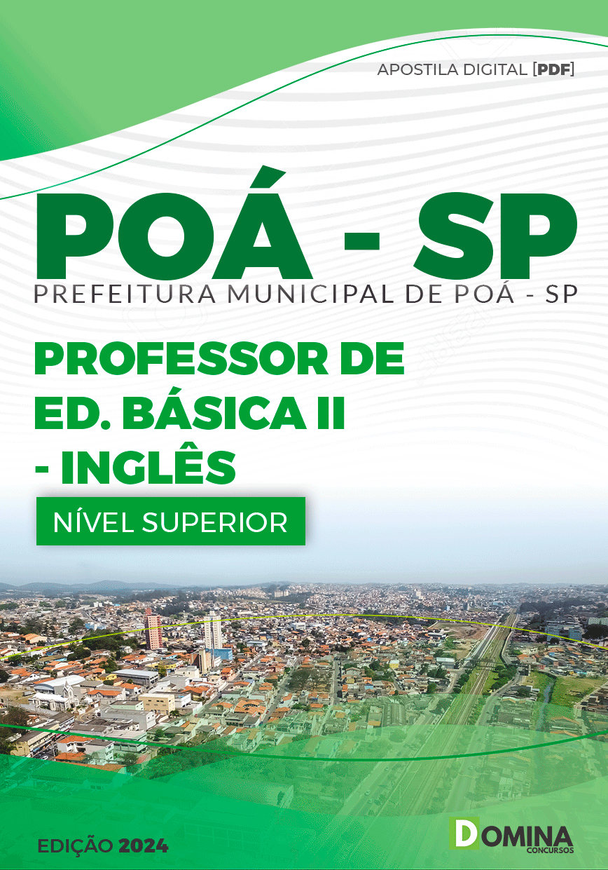 Apostila Pref Poá SP 2024 Professor de Inglês