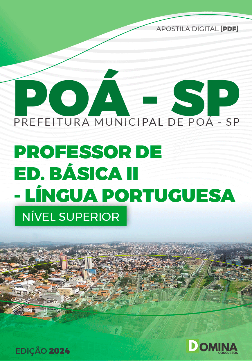 Apostila Pref Poá SP 2024 Professor de Língua Portuguesa
