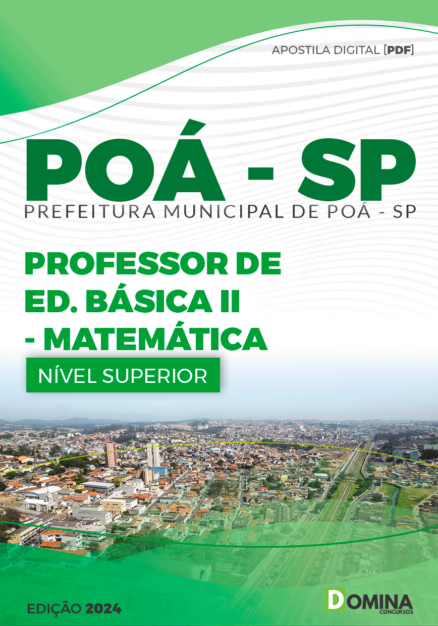 Apostila Pref Poá SP 2024 Professor de Matemática