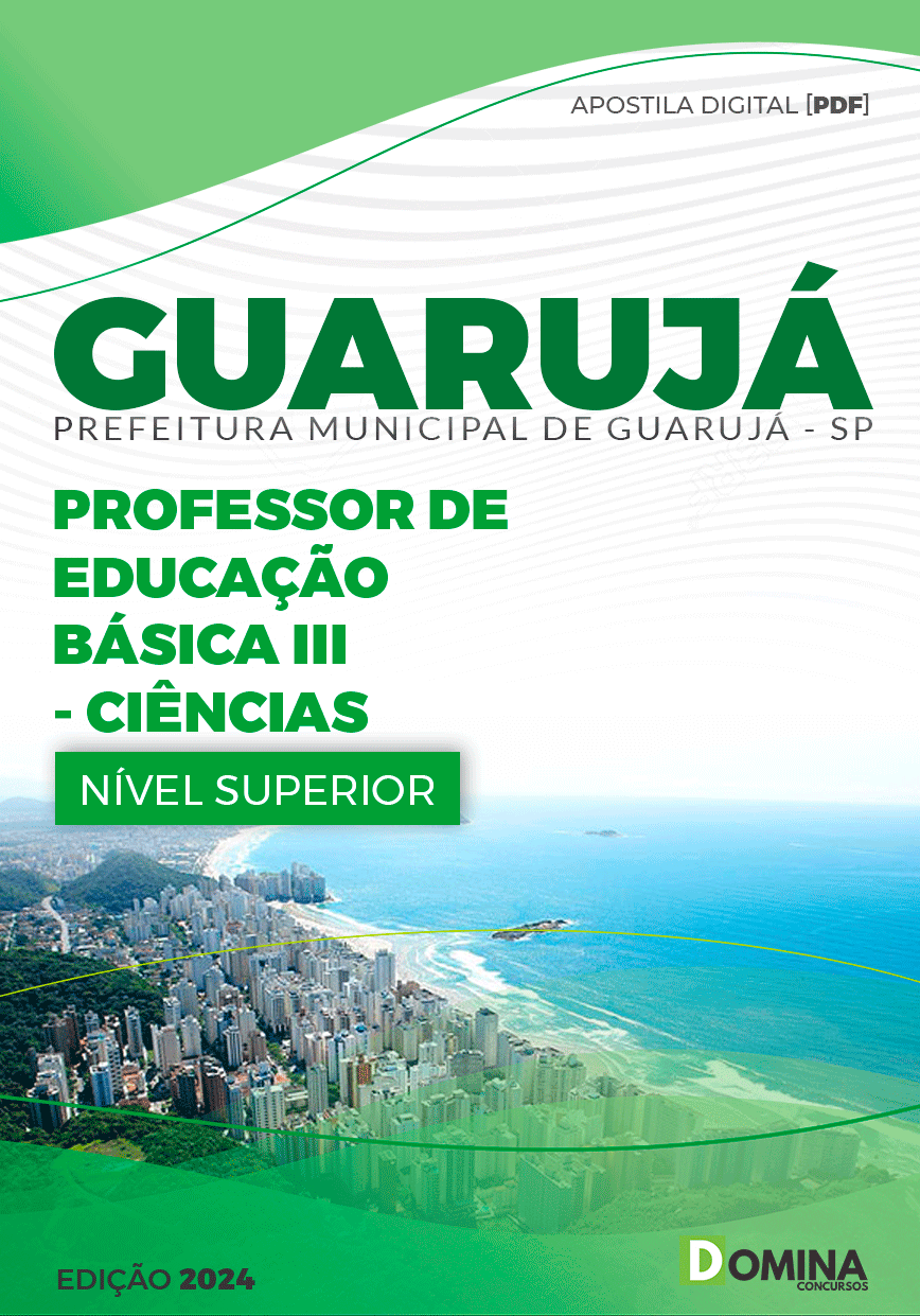 Apostila Pref Guarujá SP 2024 Professor III Ciências