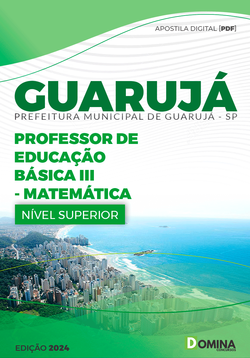 Apostila Pref Guarujá SP 2024 Professor III Matemática
